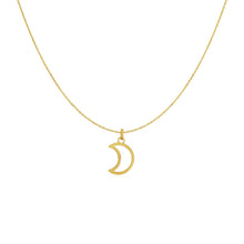 Load image into Gallery viewer, 14k Yellow Gold Necklace with Moon