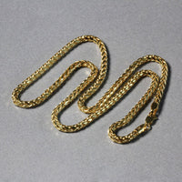 3.15mm 14k Yellow Gold Diamond Cut Round Franco Chain