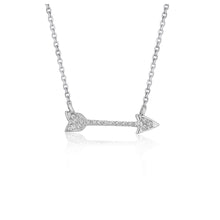 Load image into Gallery viewer, Diamond Arrow Style Pendant in 14k White Gold (1/10 cttw)