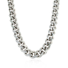 Load image into Gallery viewer, Sterling Silver Rhodium Plated Miami Cuban Chain 8.4mm