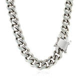 Sterling Silver Rhodium Plated Miami Cuban Chain 8.4mm thumbnail 4