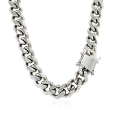 Load image into Gallery viewer, Sterling Silver Rhodium Plated Miami Cuban Chain 8.4mm