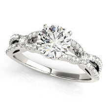 Load image into Gallery viewer, 14k White Gold Diamond Engagement Ring with Multirow Split Shank (1 1/4 cttw)