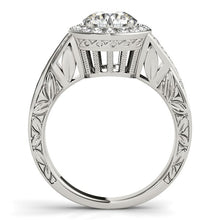 Load image into Gallery viewer, Halo Set Diamond Engagement Ring in 14k White Gold (1 5/8 cttw)