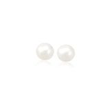 14k Yellow Gold Freshwater Cultured White Pearl Stud Earrings (4.0 mm) thumbnail 1