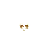 14k Yellow Gold Freshwater Cultured White Pearl Stud Earrings (4.0 mm) thumbnail 3