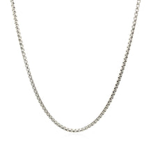 Load image into Gallery viewer, Sterling Silver Rhodium Plated Round Box Chain 1.5mm