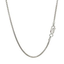 Load image into Gallery viewer, Sterling Silver Rhodium Plated Round Box Chain 1.5mm