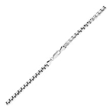 Load image into Gallery viewer, 4.4mm Sterling Silver Rhodium Plated Round Box Chain