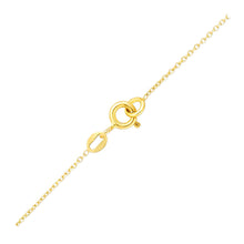 Load image into Gallery viewer, 14k Yellow Gold Necklace with Petite Open Square Pendant