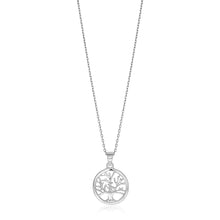 Load image into Gallery viewer, Sterling Silver inch Round Tree of Life Necklace