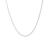 14k White Gold Diamond Cut Rolo Chain 1.1mm thumbnail 3