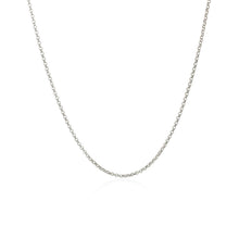 Load image into Gallery viewer, 14k White Gold Diamond Cut Rolo Chain 1.1mm