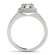 Load image into Gallery viewer, 14k White Gold Classic Round Diamond Pave Design Engagement Ring (1 1/2 cttw)