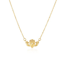 Load image into Gallery viewer, 14k Yellow Gold Pendant with Claddagh Symbol