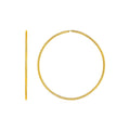 14K yellow gold textured endless hoop earrings with no stones