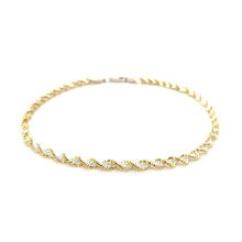 Load image into Gallery viewer, Sterling Silver Yellow Toned Twisted Chain Anklet