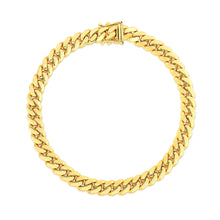 Load image into Gallery viewer, 7.0mm 14k Yellow Gold Classic Miami Cuban Solid Bracelet