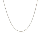 14k White Gold Round Cable Link Chain 1.1mm thumbnail 2