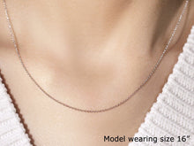 Load image into Gallery viewer, 14k White Gold Round Cable Link Chain 1.1mm