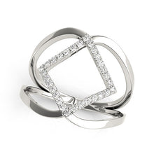 Load image into Gallery viewer, 14k White Gold Interlaced Design Diamond Ring (1/5 cttw)