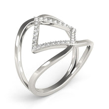 Load image into Gallery viewer, 14k White Gold Interlaced Design Diamond Ring (1/5 cttw)