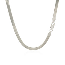Load image into Gallery viewer, Sterling Silver Rhodium Plated Herringbone Chain 4.2mm