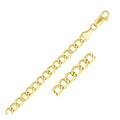 10K yellow gold Cuban curb chain with flattened interlocking links