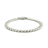14K White Gold Cuban Link Bracelet thumbnail 2