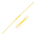 14K yellow gold bar bracelet with 1 round diamond stone