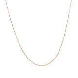 14k Rose Gold Diamond Cut Cable Link Chain 0.7mm thumbnail 2