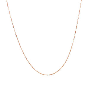 14k Rose Gold Diamond Cut Cable Link Chain 0.7mm