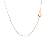 14k Rose Gold Diamond Cut Cable Link Chain 0.7mm thumbnail 3