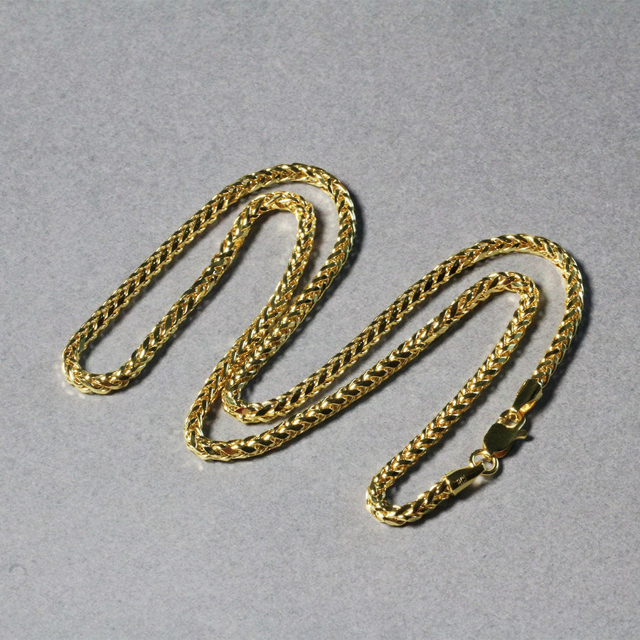 2.7mm 14k Yellow Gold Diamond Cut Round Franco Chain