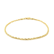 Load image into Gallery viewer, 2.0mm 10k Yellow Gold Diamond Cut Rope Anklet