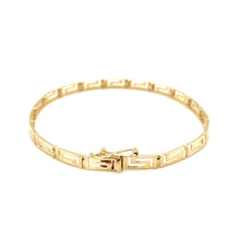 Load image into Gallery viewer, 14k Yellow Gold Greek Fret Design Fancy Bracelet