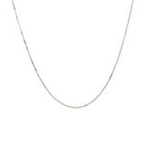 14k White Gold Classic Box Chain 0.45mm thumbnail 2