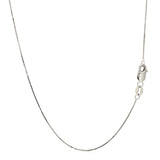 14k White Gold Classic Box Chain 0.45mm thumbnail 3
