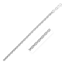Load image into Gallery viewer, Sterling Silver 7.3mm Diamond Cut Rope Style Chain