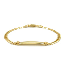 Load image into Gallery viewer, 14k Yellow Gold Curb Link Style Children&#39;s ID Bracelet