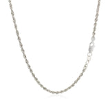2.0mm 14k White Gold Light Rope Chain thumbnail 4