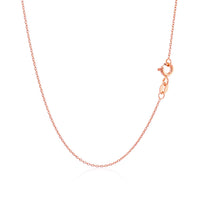 14k Pink Gold Oval Cable Link Chain 0.7mm