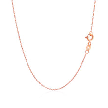 Load image into Gallery viewer, 14k Pink Gold Oval Cable Link Chain 0.7mm