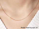 14k Pink Gold Oval Cable Link Chain 0.7mm thumbnail 4