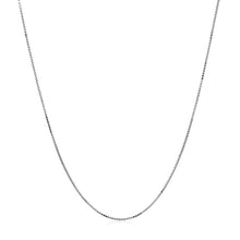 Load image into Gallery viewer, Double Extendable Box Chain in 14k White Gold (0.6mm)