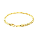 3.3mm 14k Yellow Gold Light Weight Wheat Bracelet thumbnail 4