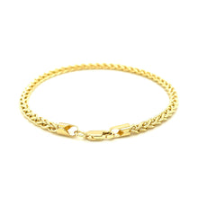 Load image into Gallery viewer, 3.3mm 14k Yellow Gold Light Weight Wheat Bracelet