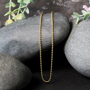 14k Yellow Gold Bead Chain 1.5mm