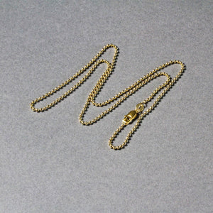 14k Yellow Gold Bead Chain 1.5mm