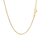 10k Yellow Gold Solid Diamond Cut Rope Chain 1.25mm thumbnail 3